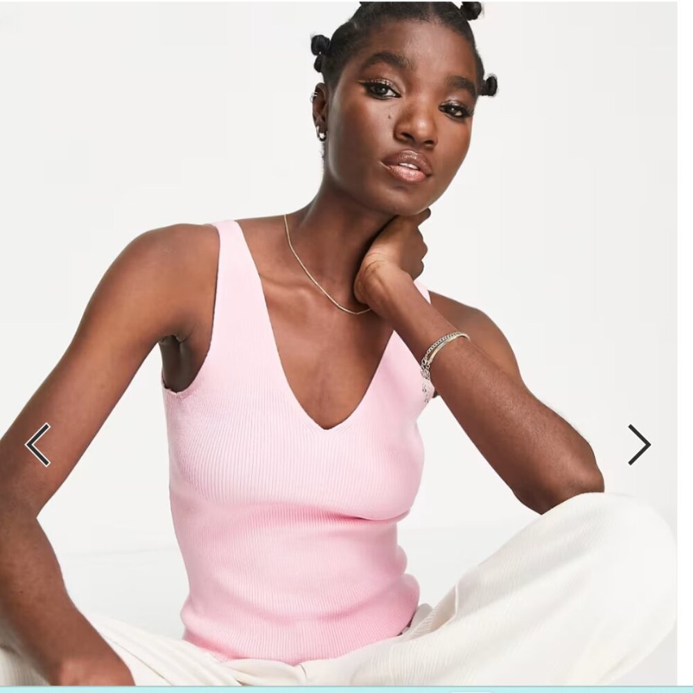 NWT & Other Stories knitted tank top in pink OR red SIZE S